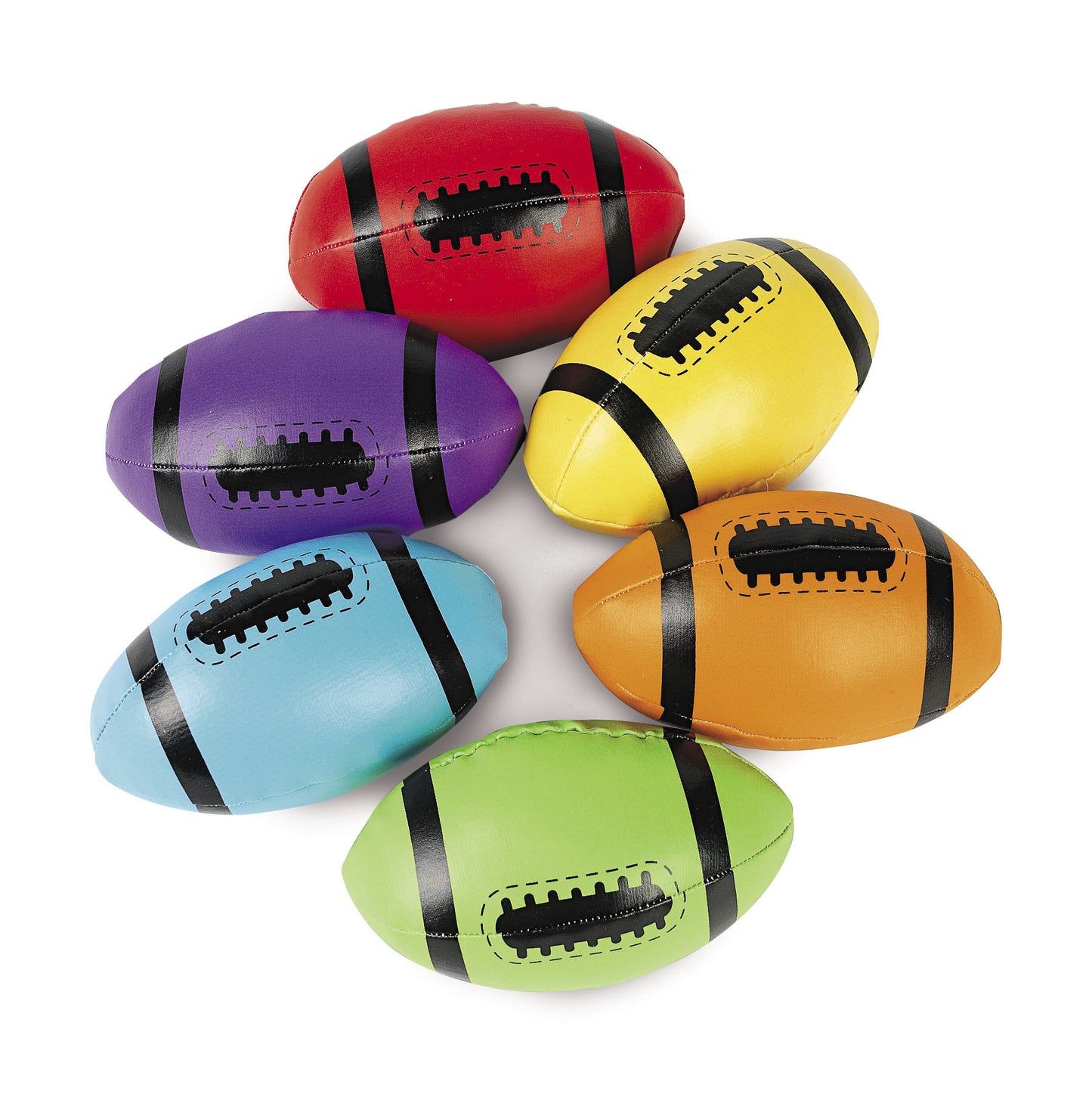 VINYL FOAM FILL FOOTBALLS 4" 12PCS/PKG