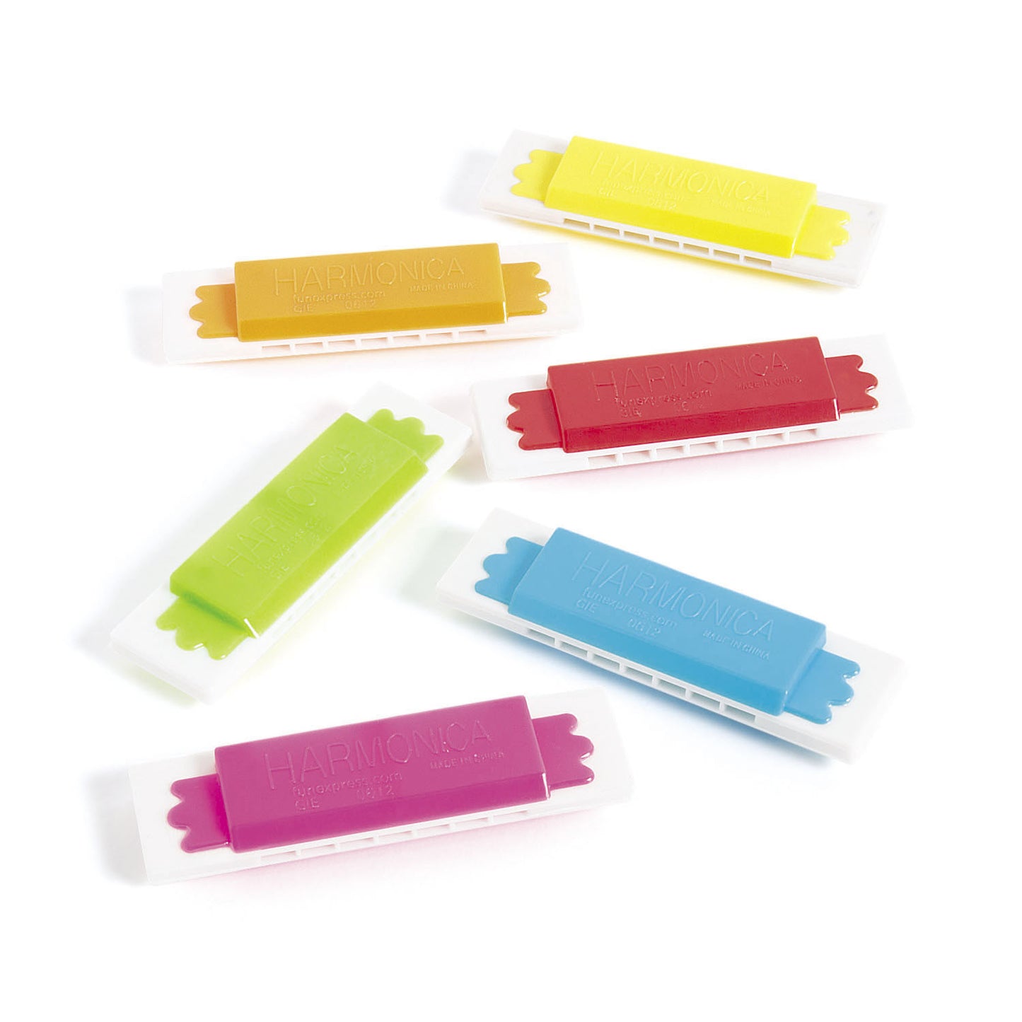 PLASTIC HARMONICA ASST COLORS 12PCS/PKG