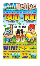 HILLBELLY'S PULL TAB 912 TICKETS