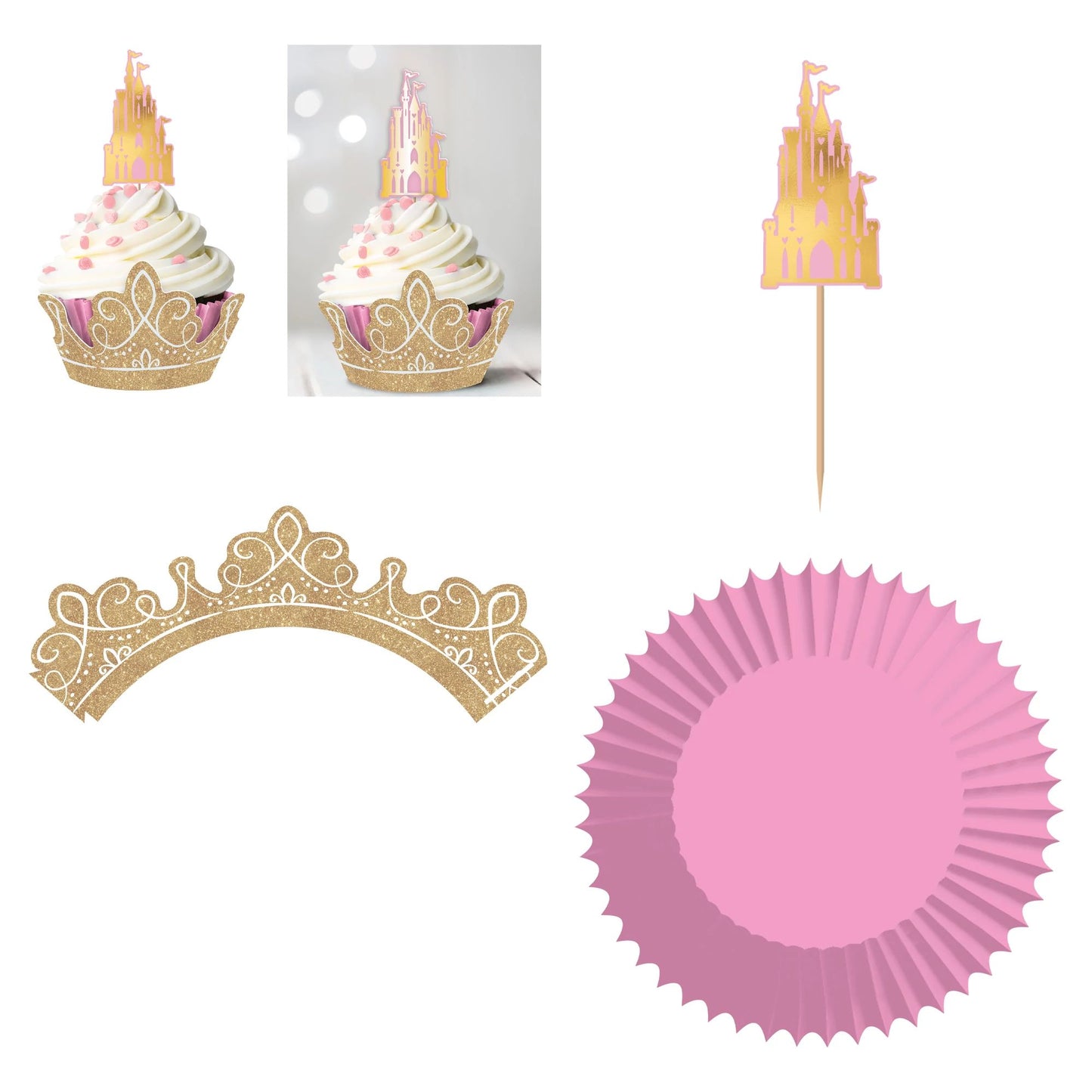 DISNEY PRINCESS GLITTER CUPCAKE KIT