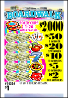 BOARD WALK PULL TAB CASH BOARD 3360 TICKETS