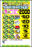 CASH MACHINE PULL TAB CASH BOARD 3360 TICKETS