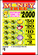 MONEY TREE PULL TAB CASH BOARD 3360 TICKETS