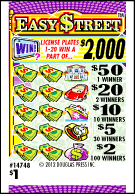 EASY STREET PULL TAB CASH BOARD 3360 TICKETS
