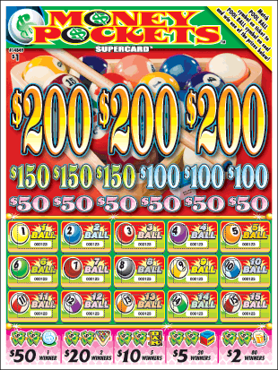 MONEY POCKETS PULL TAB 2688 TICKETS