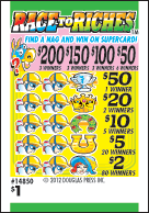 RACE TO RICHES PULL TAB 2688 TICKETS