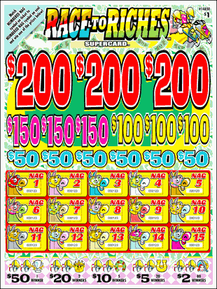 RACE TO RICHES PULL TAB 2688 TICKETS