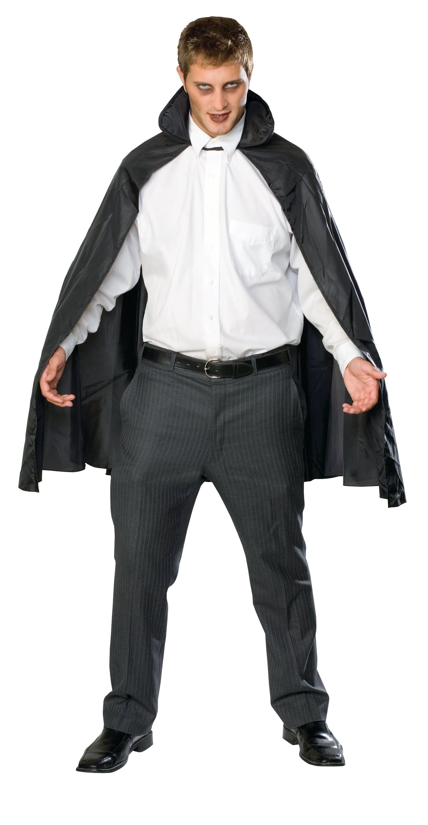 CAPE - BLACK TAFFETA 45" W/COLLAR