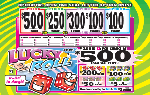LUCKY ROLL PULL TAB 1440 TICKETS