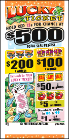 LUCKY TICKET PULL TAB 1440 TICKETS