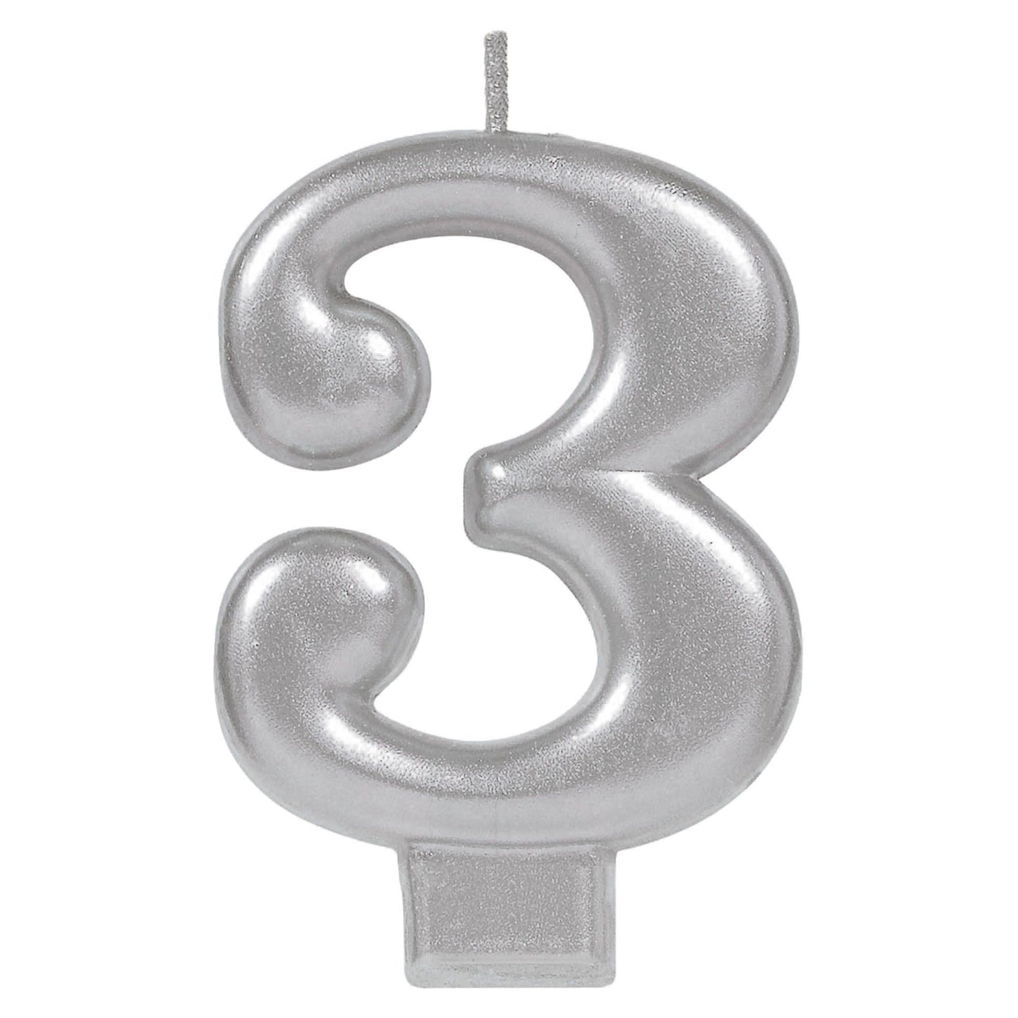 Metallic Silver Candle- #3