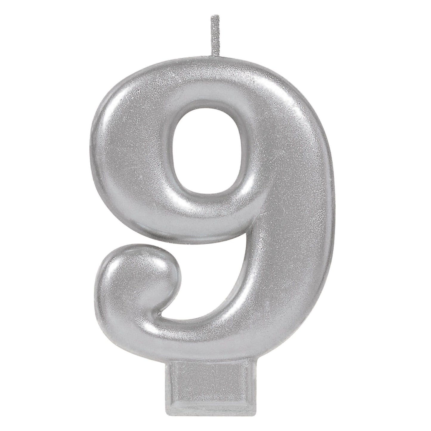 Metallic Silver Candle- #9