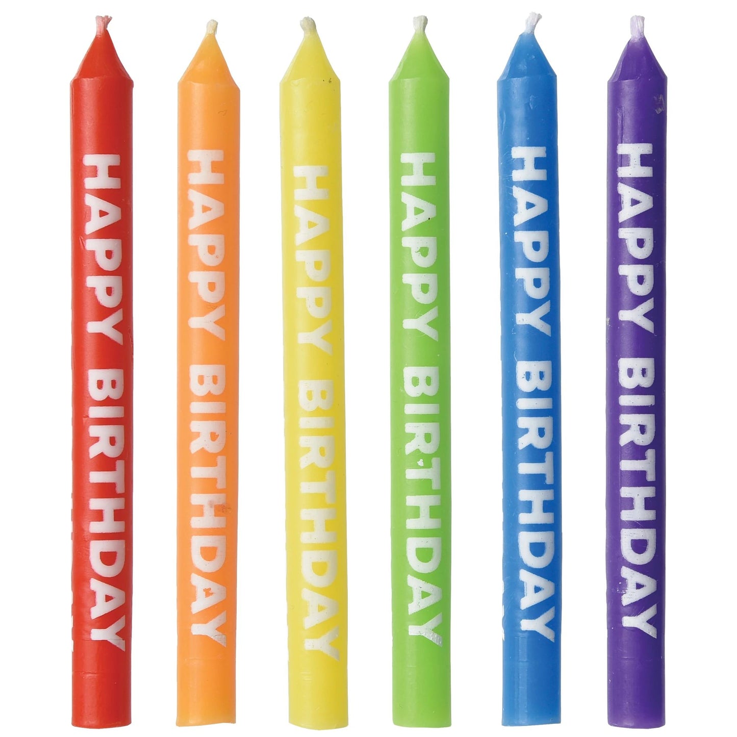 RAINBOW COLOR HAPPY BIRTHDAY CANDLES