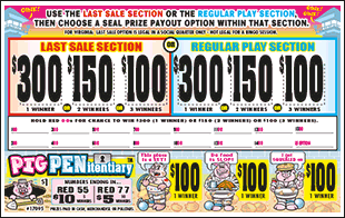 PIG PENITENTIARY PULL TAB 960 TICKETS