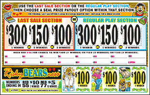 RISKY BEARSNESS PULL TAB 960 TICKETS