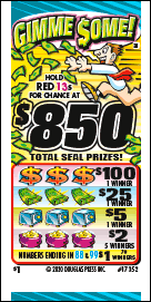 GIMMIE SOME PULL TAB 1485 TICKETS