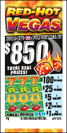 RED HOT VEGAS PULL TAB 1485 TICKETS
