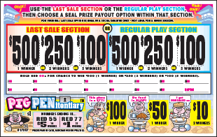 PIG PENITENTIARY PULL TAB 984 TICKETS