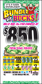 BUNDLE OF BUCKS PULL TAB 1485 TICKETS