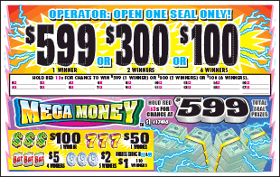 MEGA MONEY PULL TAB 1200 TICKETS