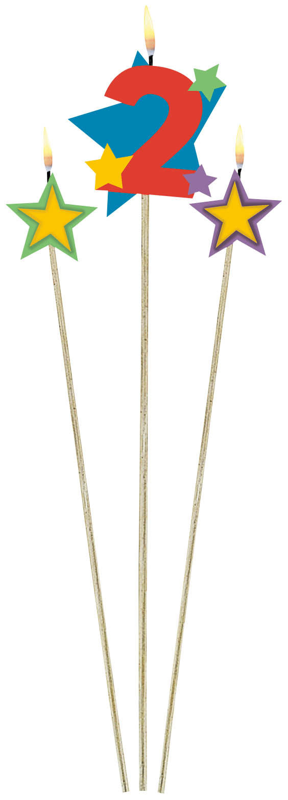 CANDLE - #2 ON A STICK