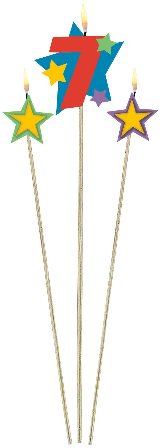 CANDLE - #7 ON A STICK