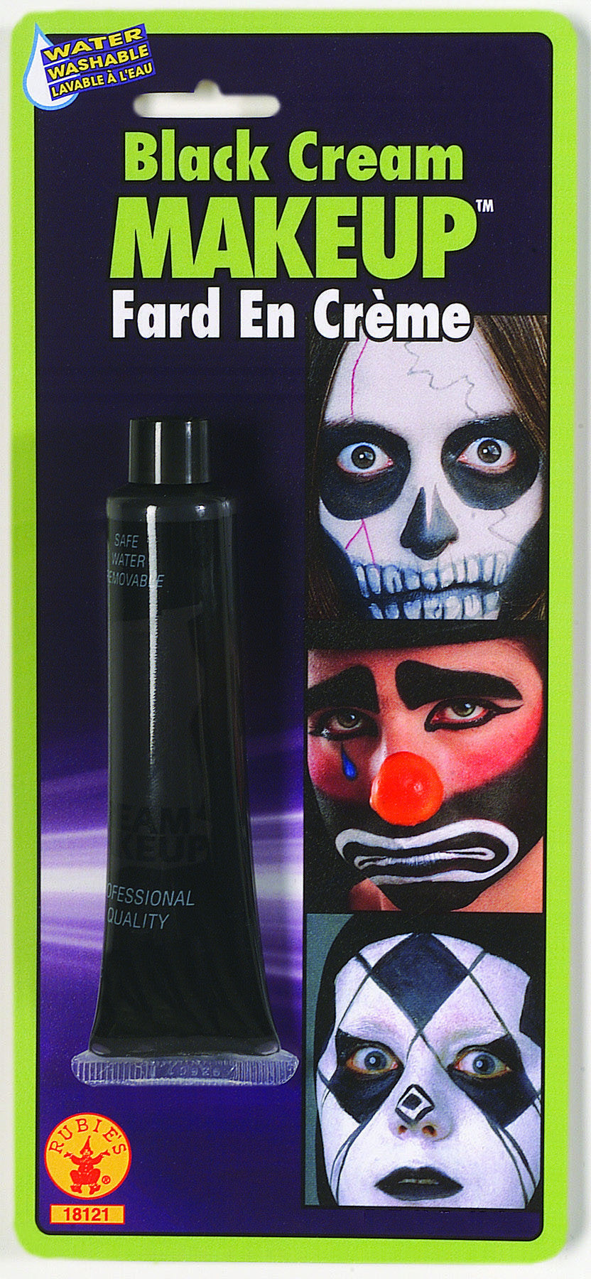 1 Ounce Black Cream Makeup in Tube