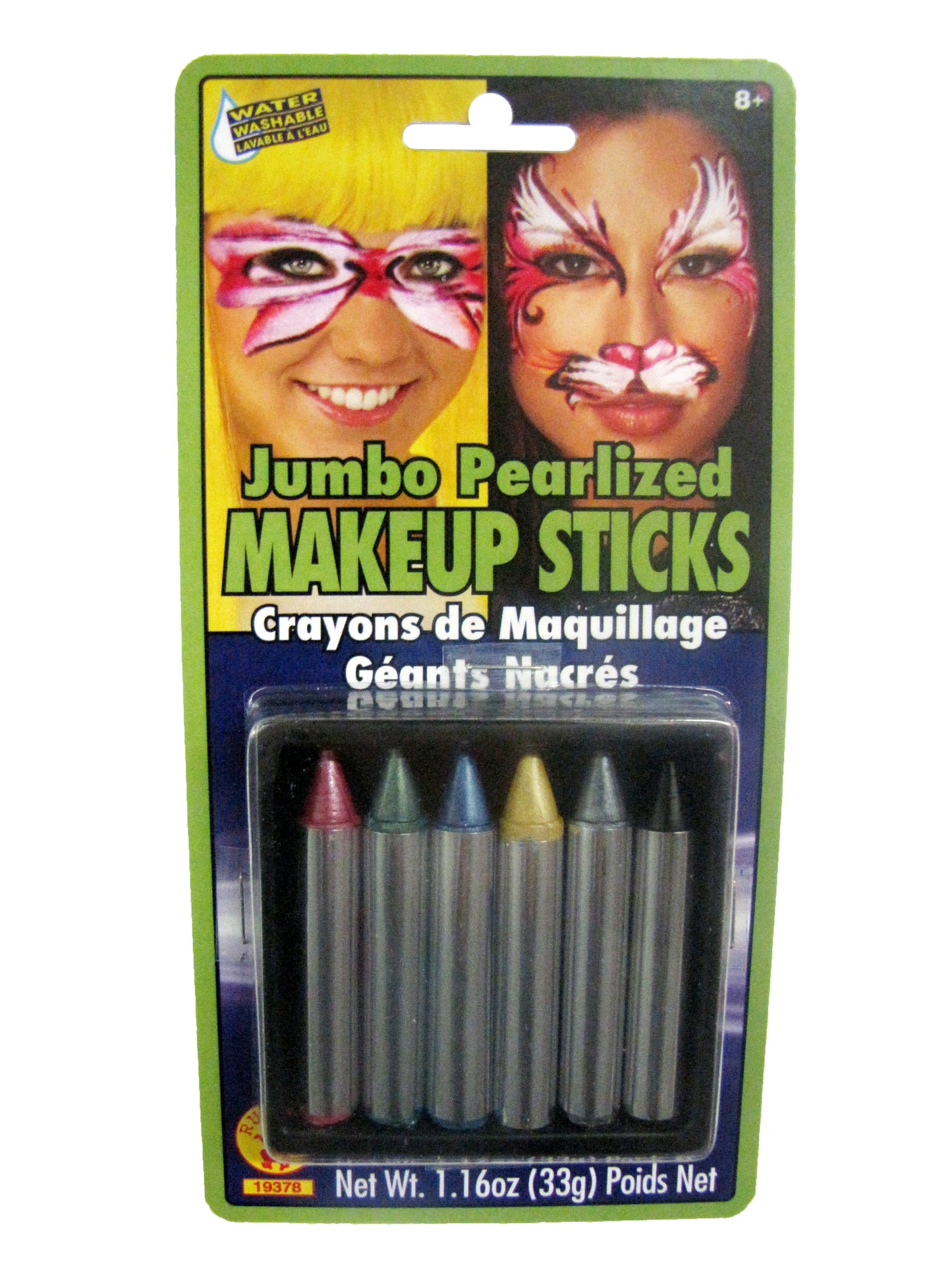 JUMBO PEARLIZED MAKEUP STICKS 6PCS/PKG
