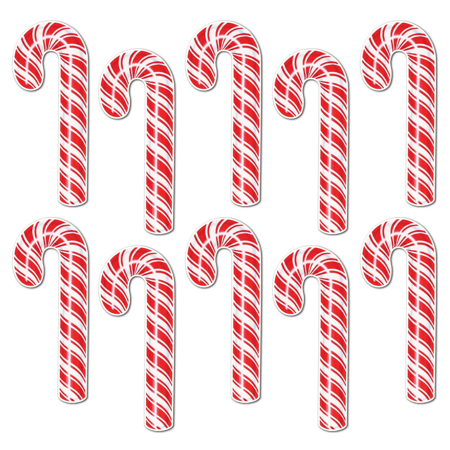 MINI CANDY CANE CUTOUTS 10PCS/PKG 7.5"