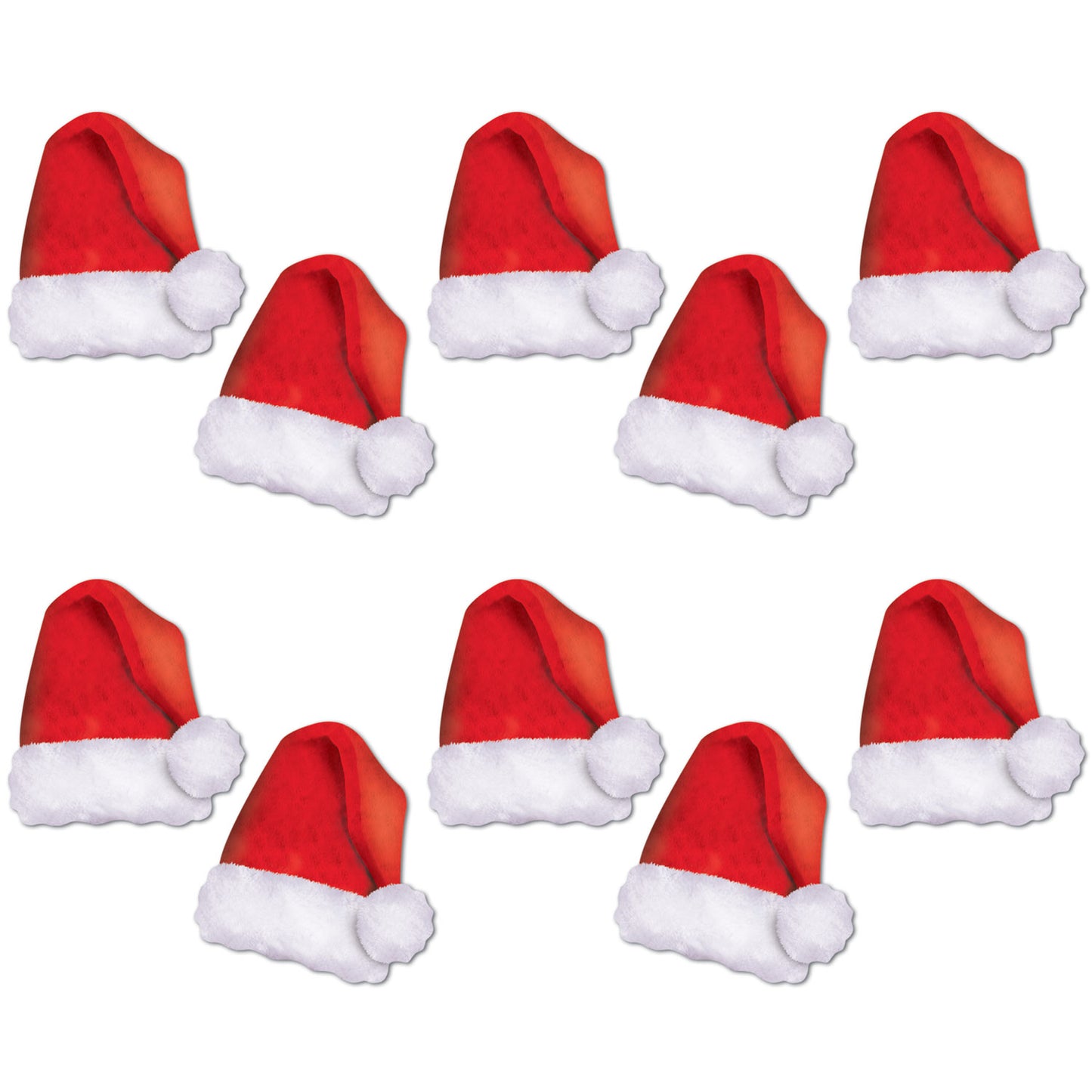 MINI SANTA HAT CUTOUTS 5" 10PCS/PKG