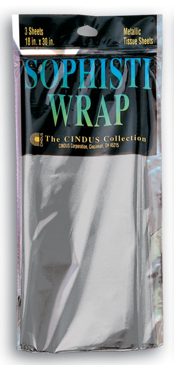 SOPHISTI WRAP - SILVER 18" X 30" 3/SHEETS