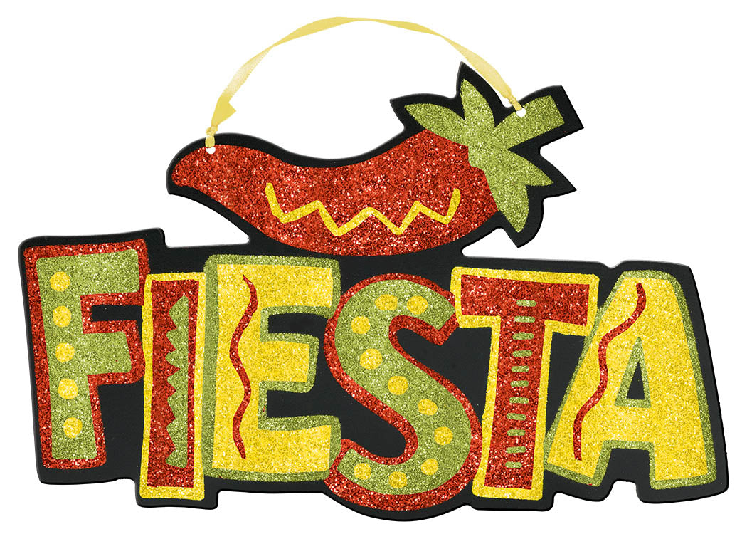 Wooden Chili Pepper Fiesta Sign