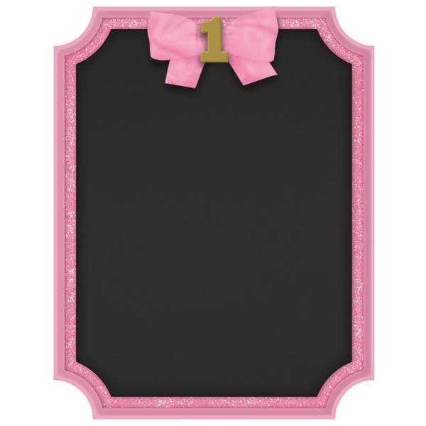 1ST BIRTHDAY PINK GLITTER EASEL