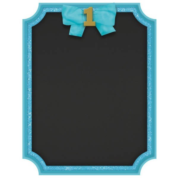 BLUE FIRST BIRTHDAY CHALKBOARD EASEL