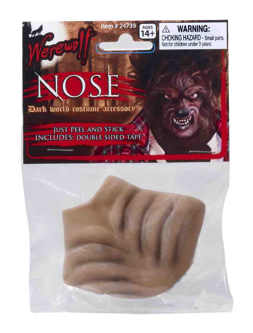 Peel N' Stick Brown Werewolf Nose