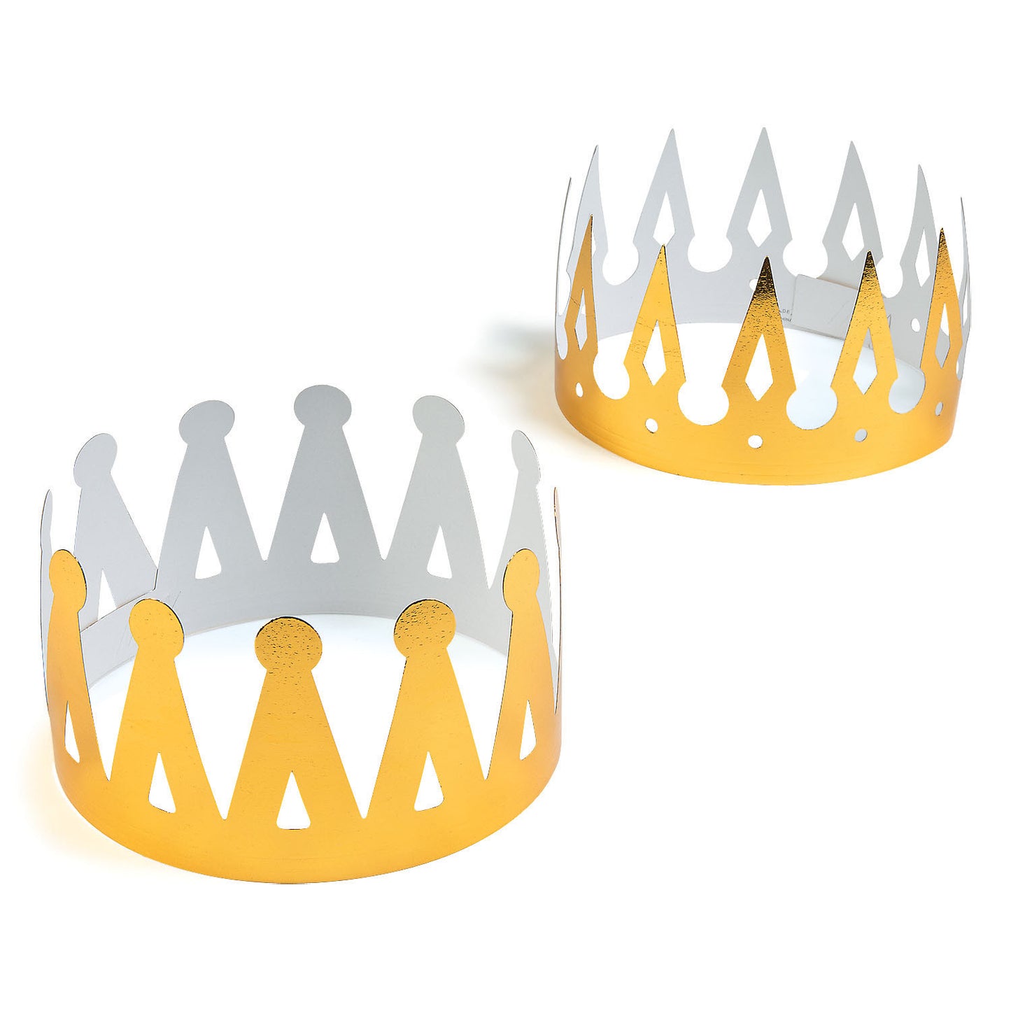 Cardboard Gold Foil Crowns