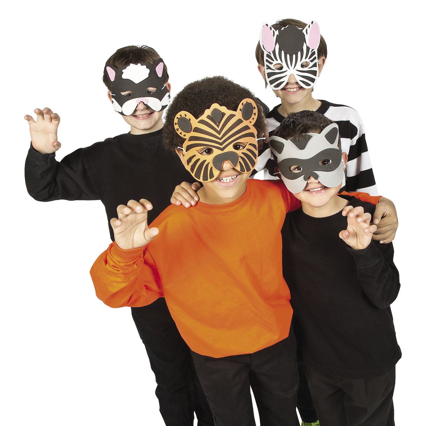ANIMAL FOAM MASKS 12 PC