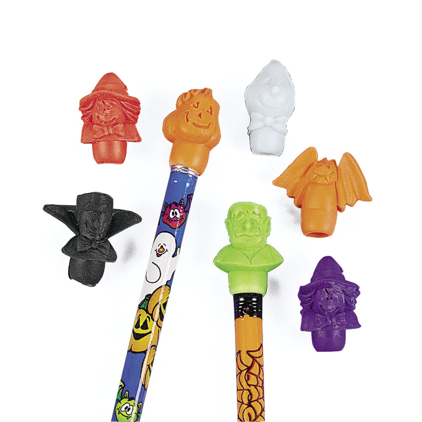ERASERS - HALLOWEEN PENCIL TOP 144 CT/UNIT *