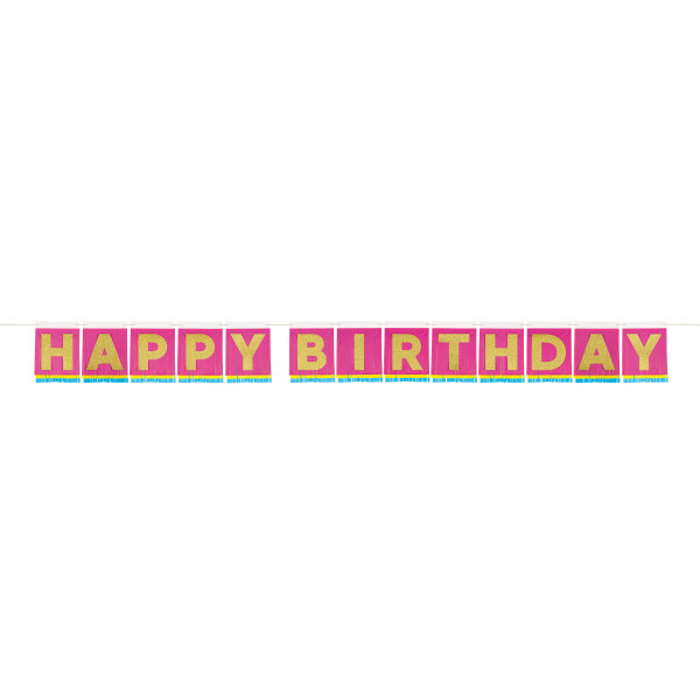 BRIGHT COLOR HAPPY BIRTHDAY BANNER