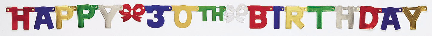 HAPPY 30TH BIRTHDAY BANNER