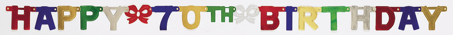 HAPPY 70TH BIRTHDAY BANNER