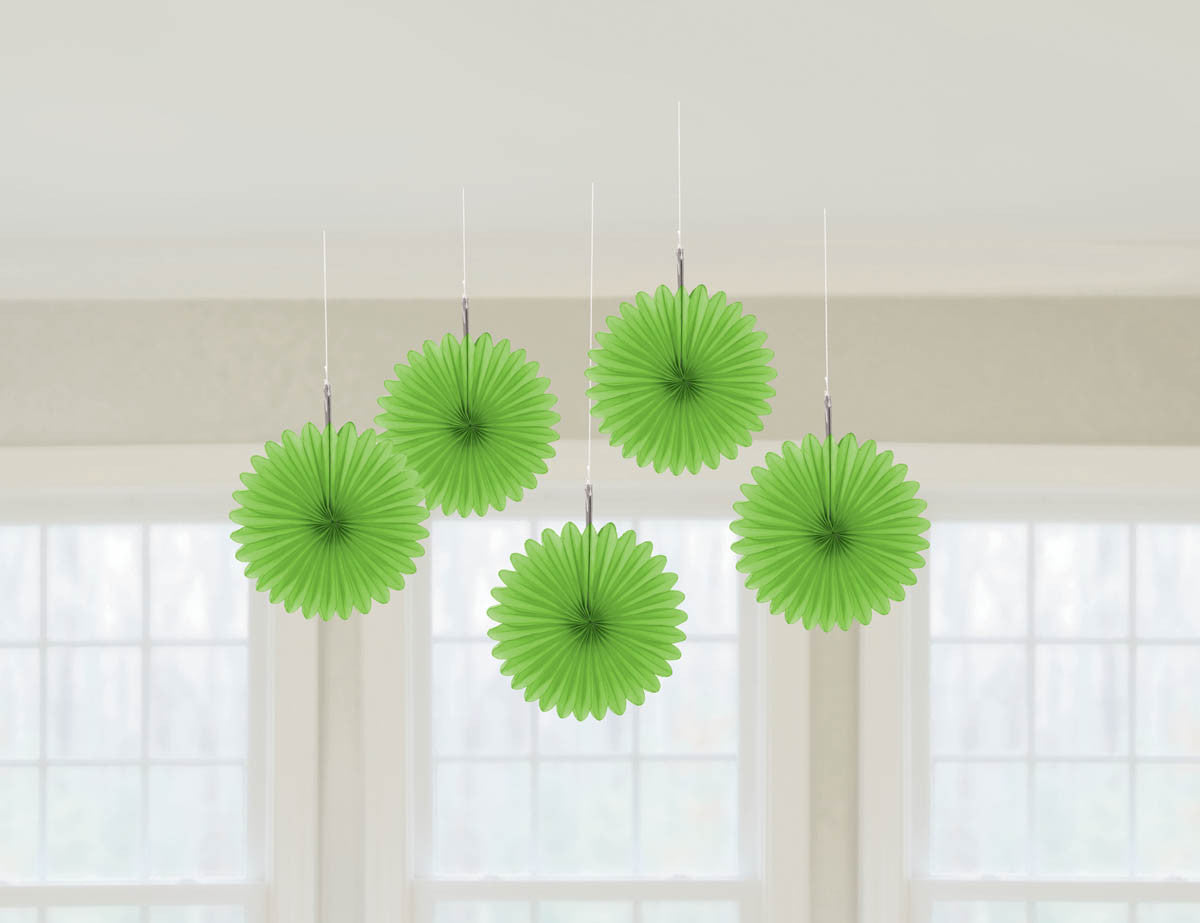 MINI FAN DECORATIONS 5PCS/PKG KIWI
