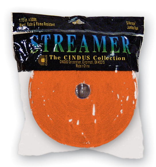 CREPE STREAMER - 500' ORANGE