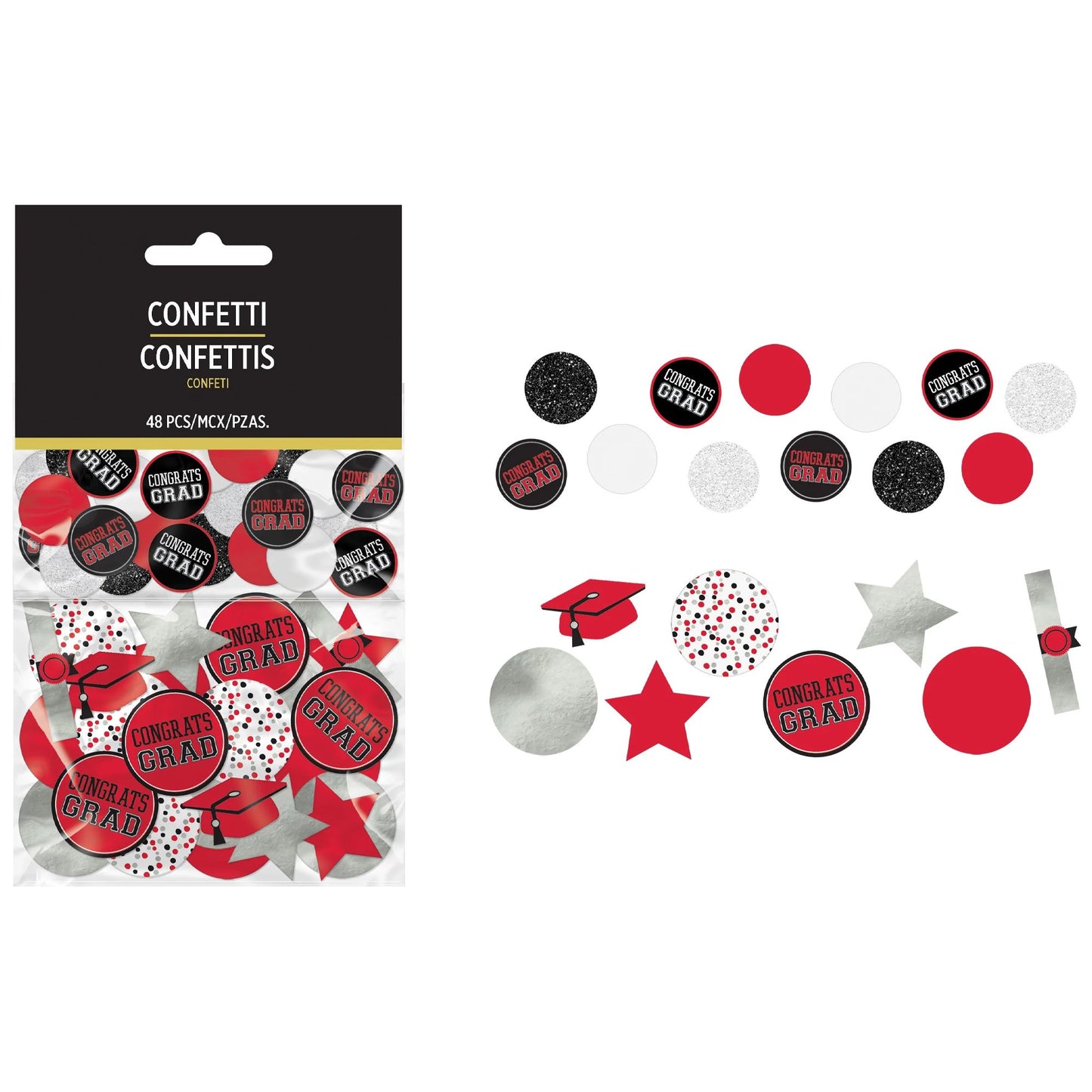 Red Large Graduation Confetti