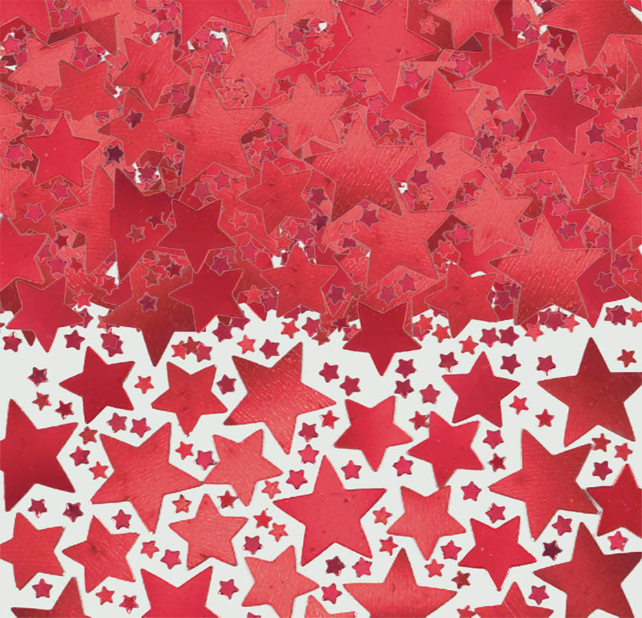 Confetti Stars- Red