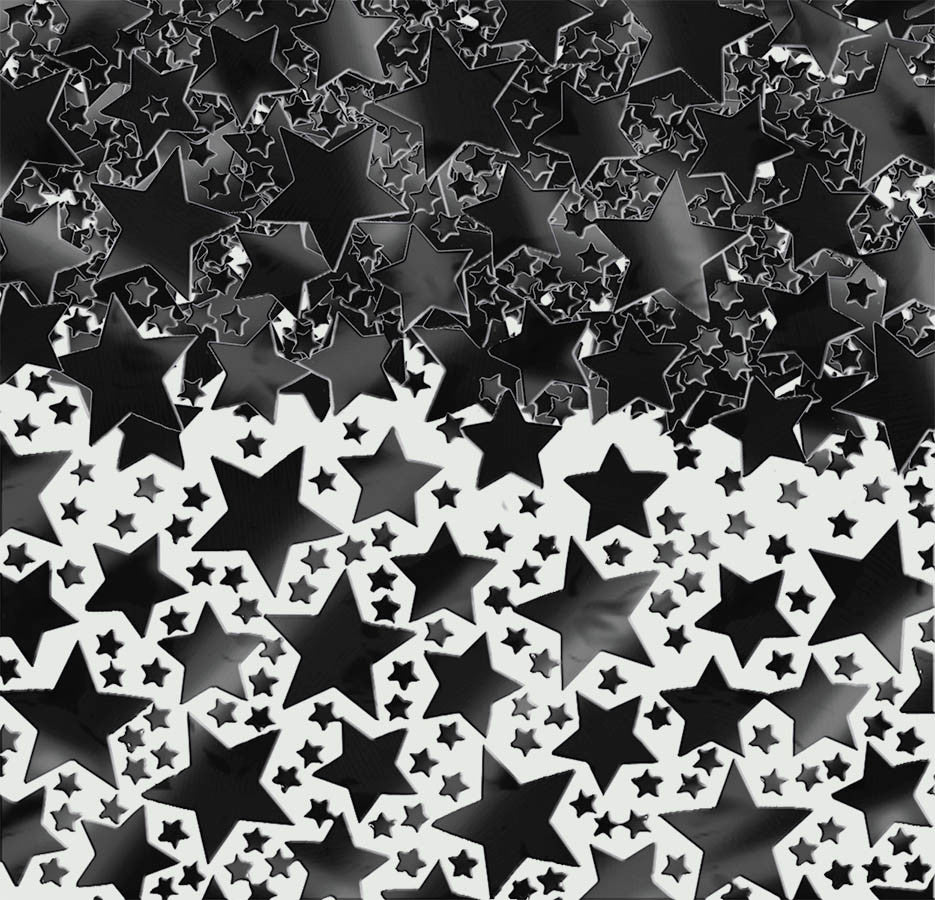 Confetti Stars- Black
