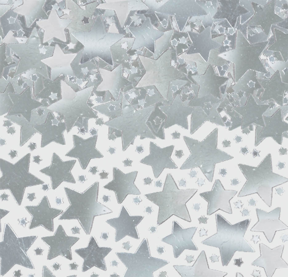 CONFETTI - STARS - SILVER 2.5 oz