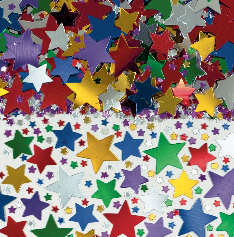 CONFETTI - STARS MULTI COLOR 2.5 OZ