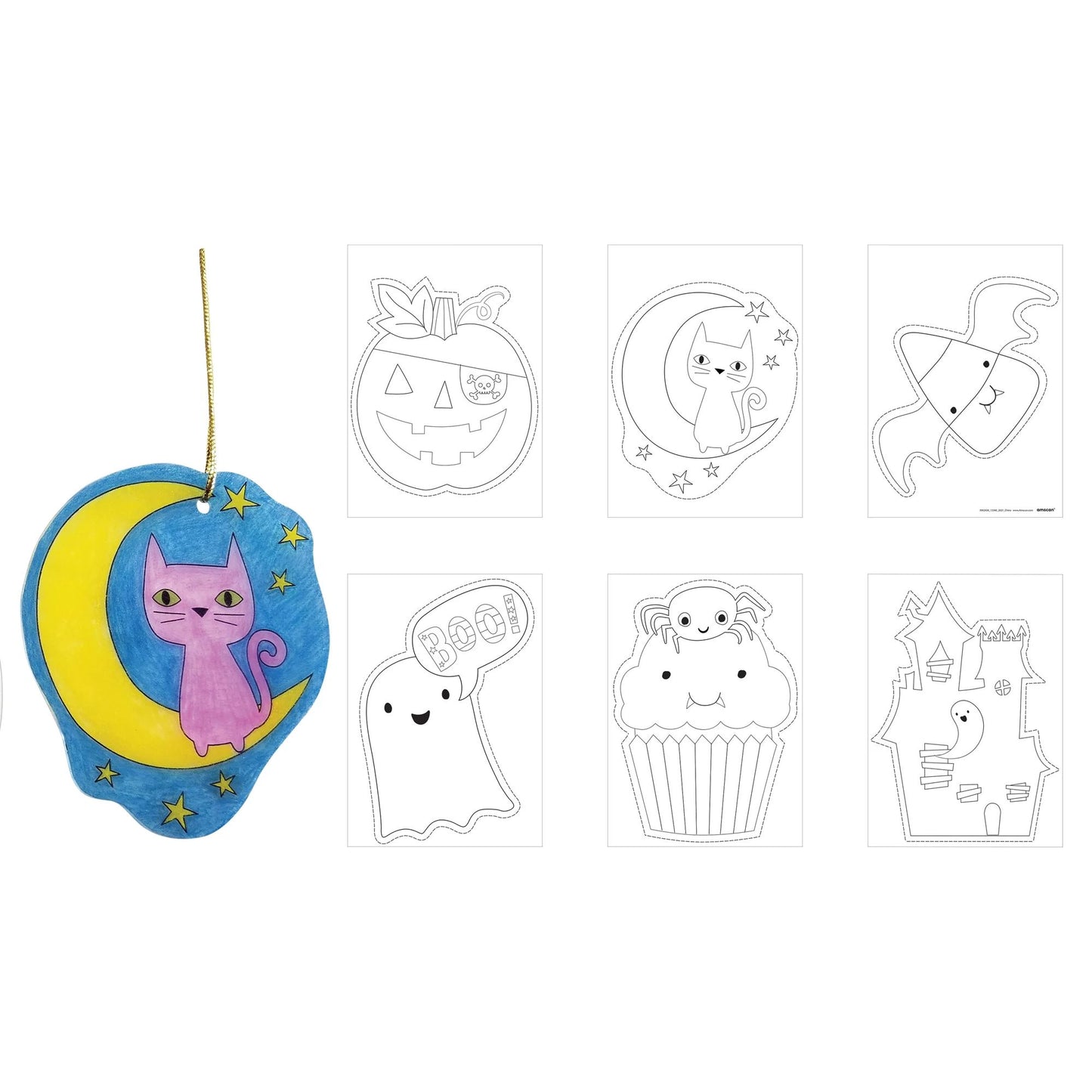 HALLOWEEN SHRINK CRAFT KIT 6PCS