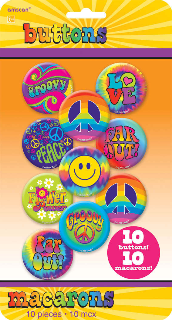 60'S BUTTONS 10 PACK